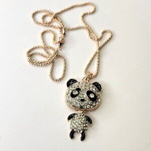 Crystal Panda Pendant Necklace